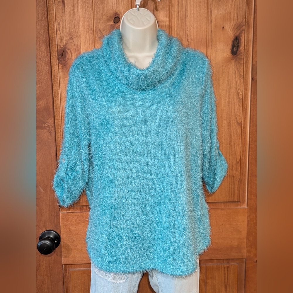 Multiples Eyelash Cowl‎ Neck Sweater